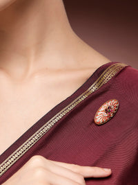 Regal Ruby & Zircon Traditional Brooch