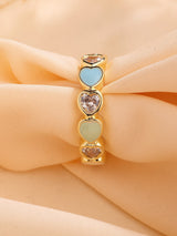 Zircon Ring With Enamel Detailing