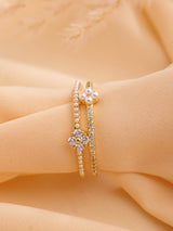 Luminous Mother Of Pearl Ring With Sparkling Zircon