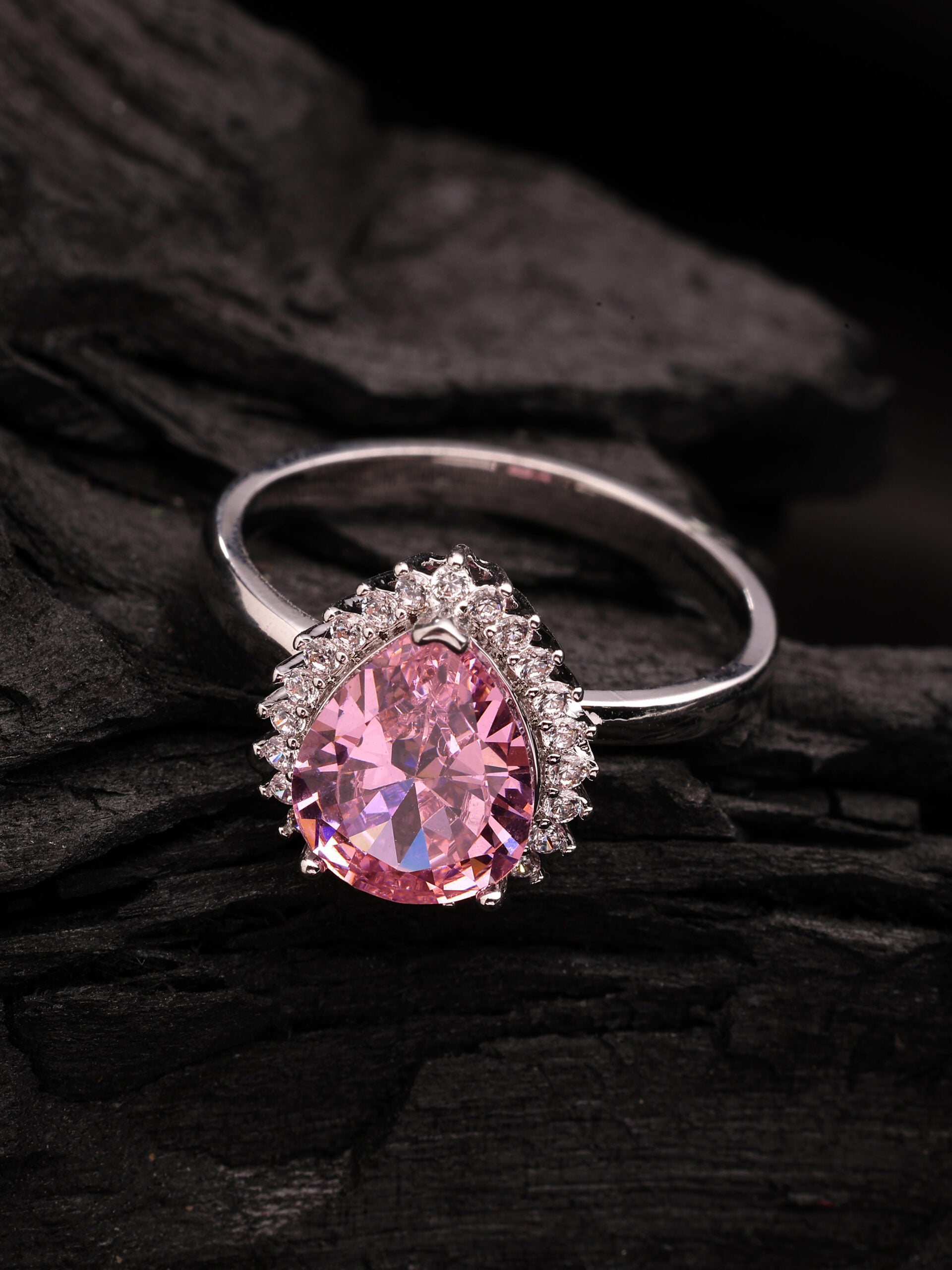 Zircon & Rose Quartz Ring