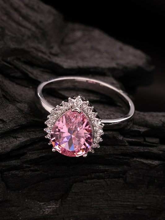Zircon & Rose Quartz Ring