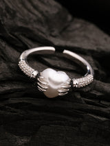 Mother Of Pearl & Zircon Gemstone Ring