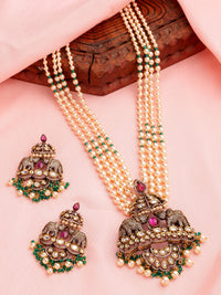Exquisite Multi-Layer Moissanite, Ruby & Zircon Haaram