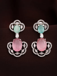 Zircon Earrings | Pink & Mint