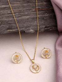 Elegant Zircon Pendant Set – Sparkle in Style