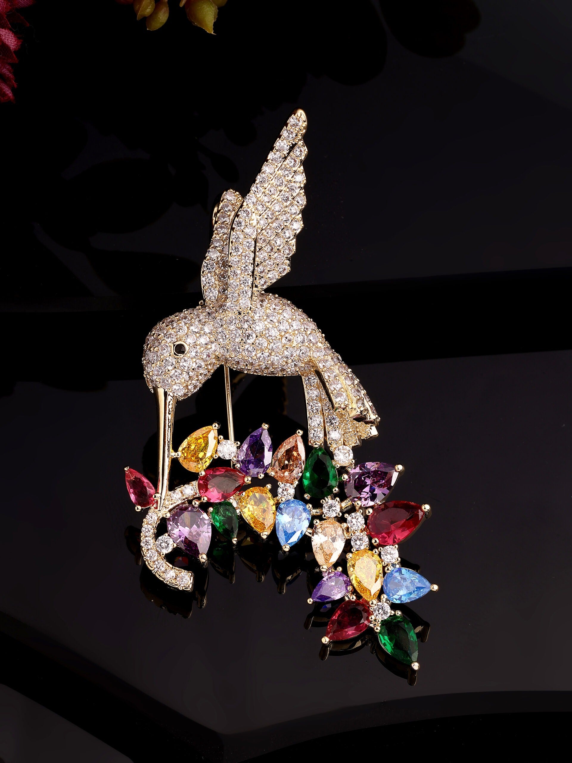 Exquisite Multi-Zircon Statement Brooch