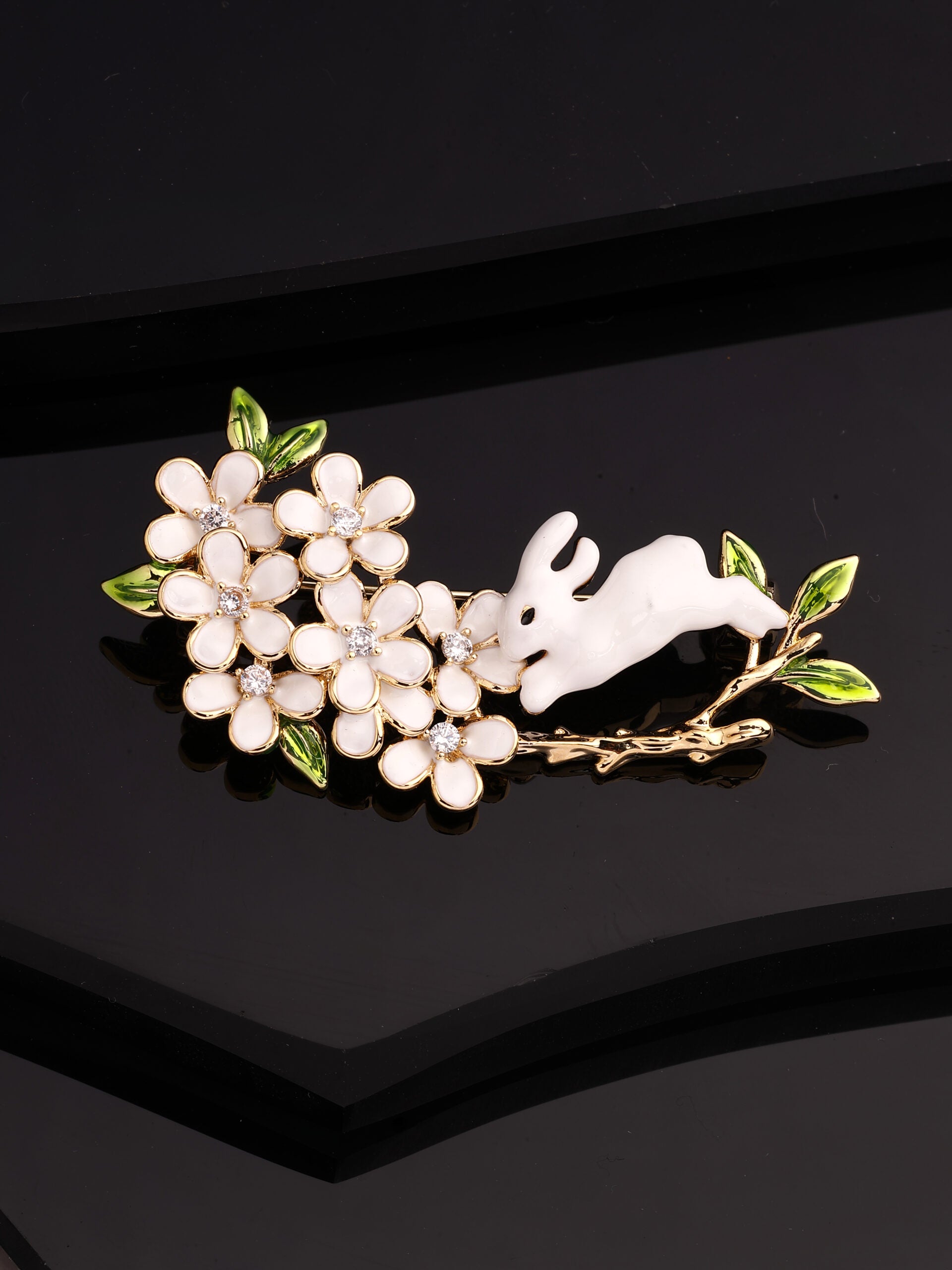 Elegant Zircon Accent Brooch