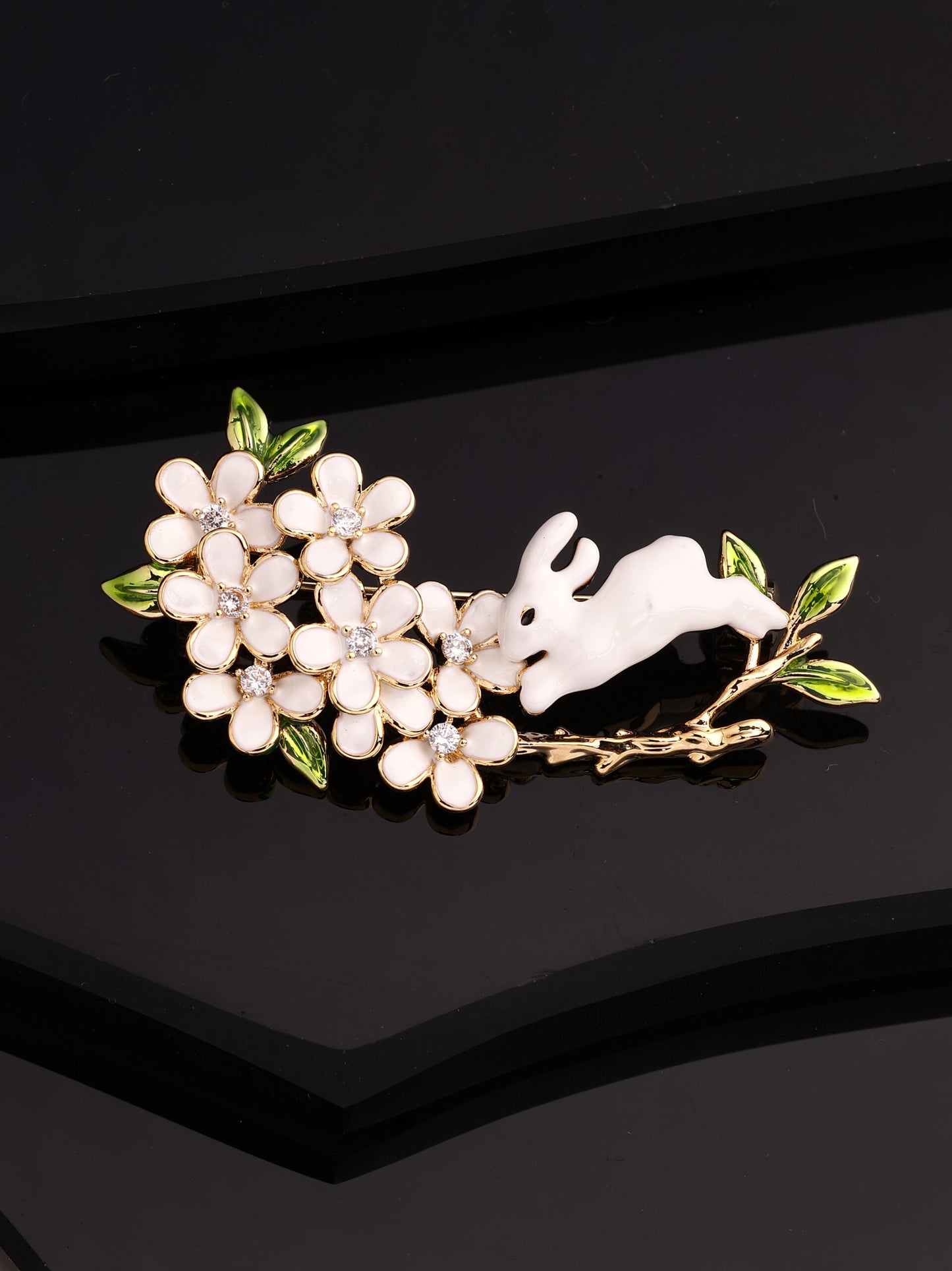 Elegant Zircon Accent Brooch