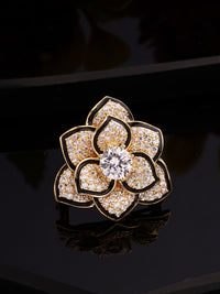 Elegant Zircon Solitaire Brooch
