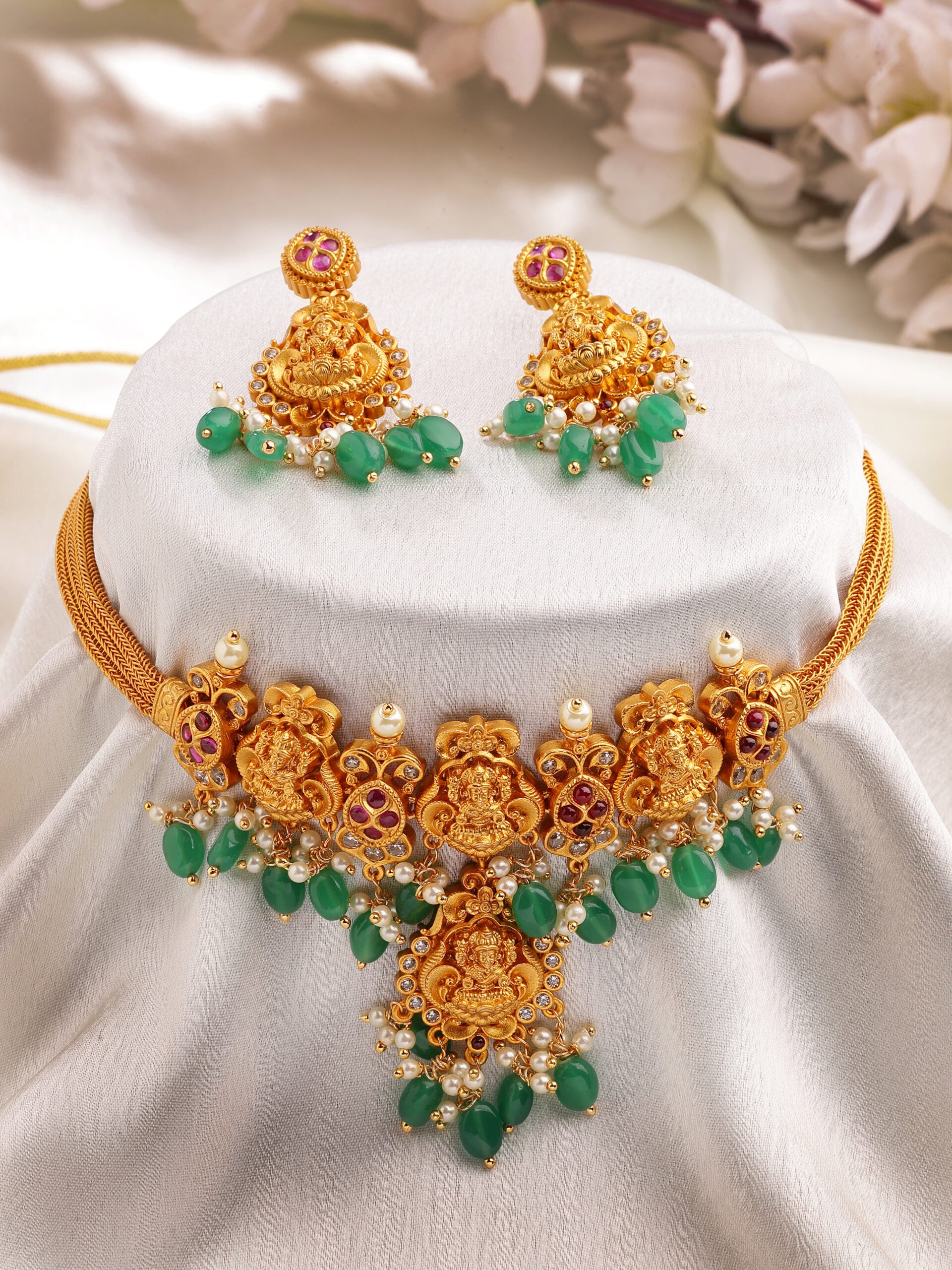 Timeless Gem & Pearl Choker