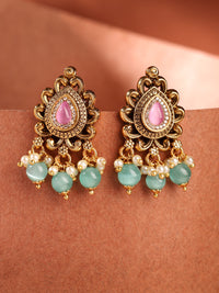 Radiant Studs With Moissanite, Zircon, Emerald Beads & Premium Pearls