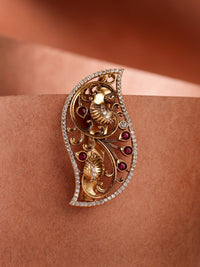 Classic Ruby Zircon Elegance Brooch