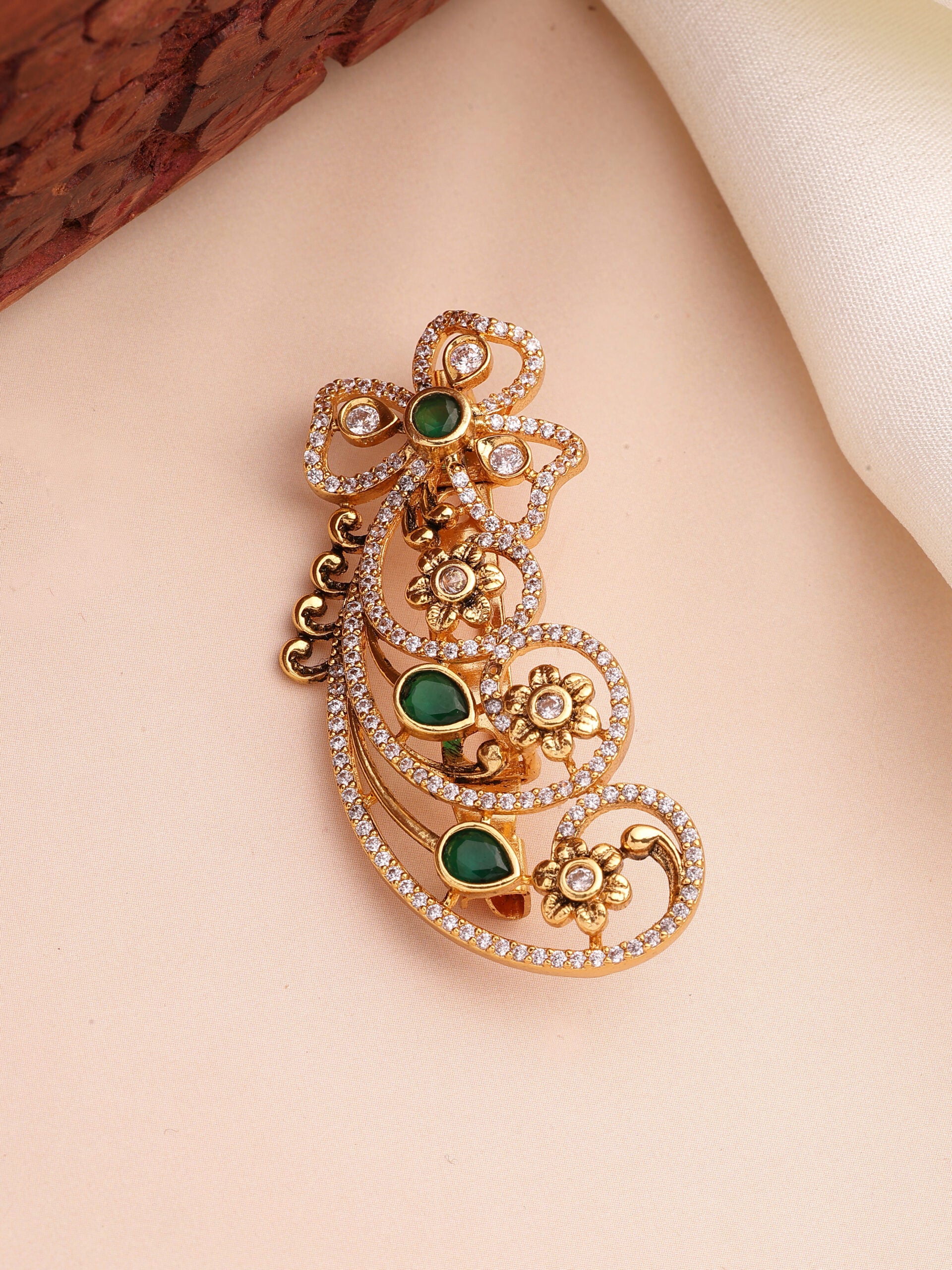 Dazzling Duo Gemstone Brooch