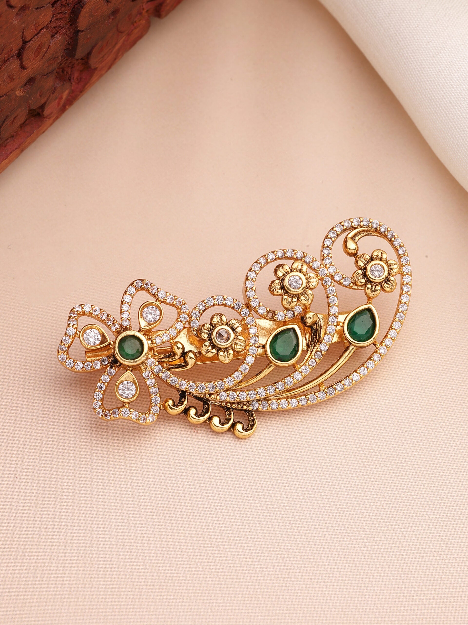 Dazzling Duo Gemstone Brooch
