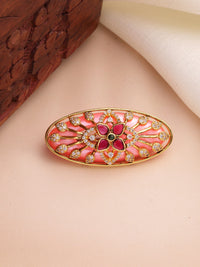 Regal Ruby & Zircon Traditional Brooch