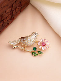 Timeless Multicolor Zircon Jewel Brooch
