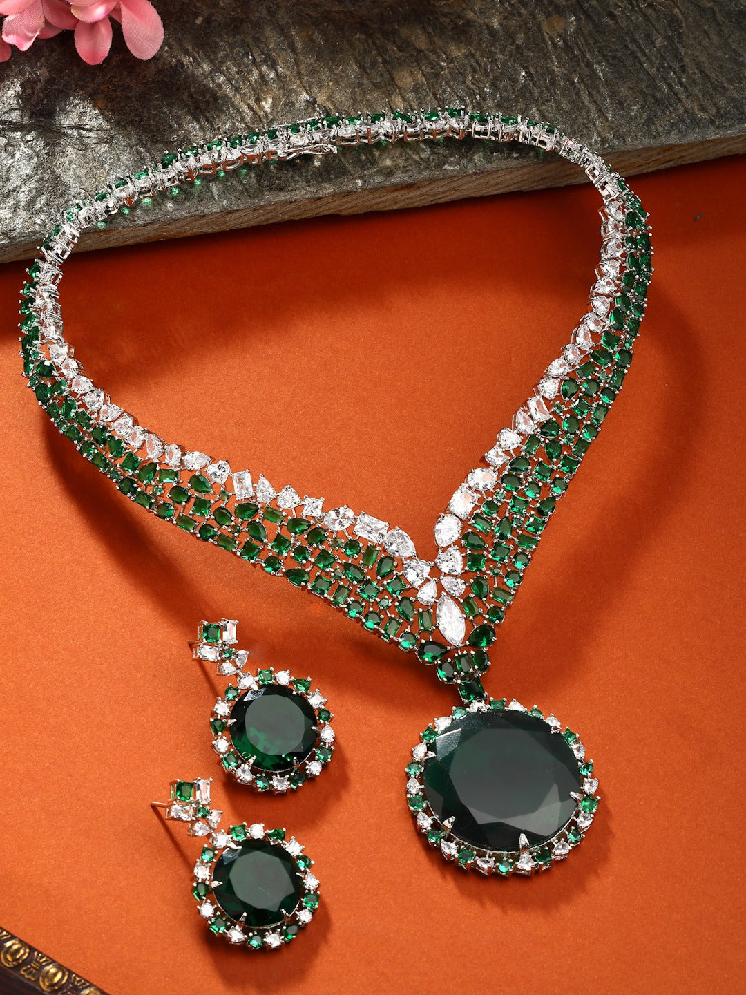 Traditional Design | American Diamond Jewelry set