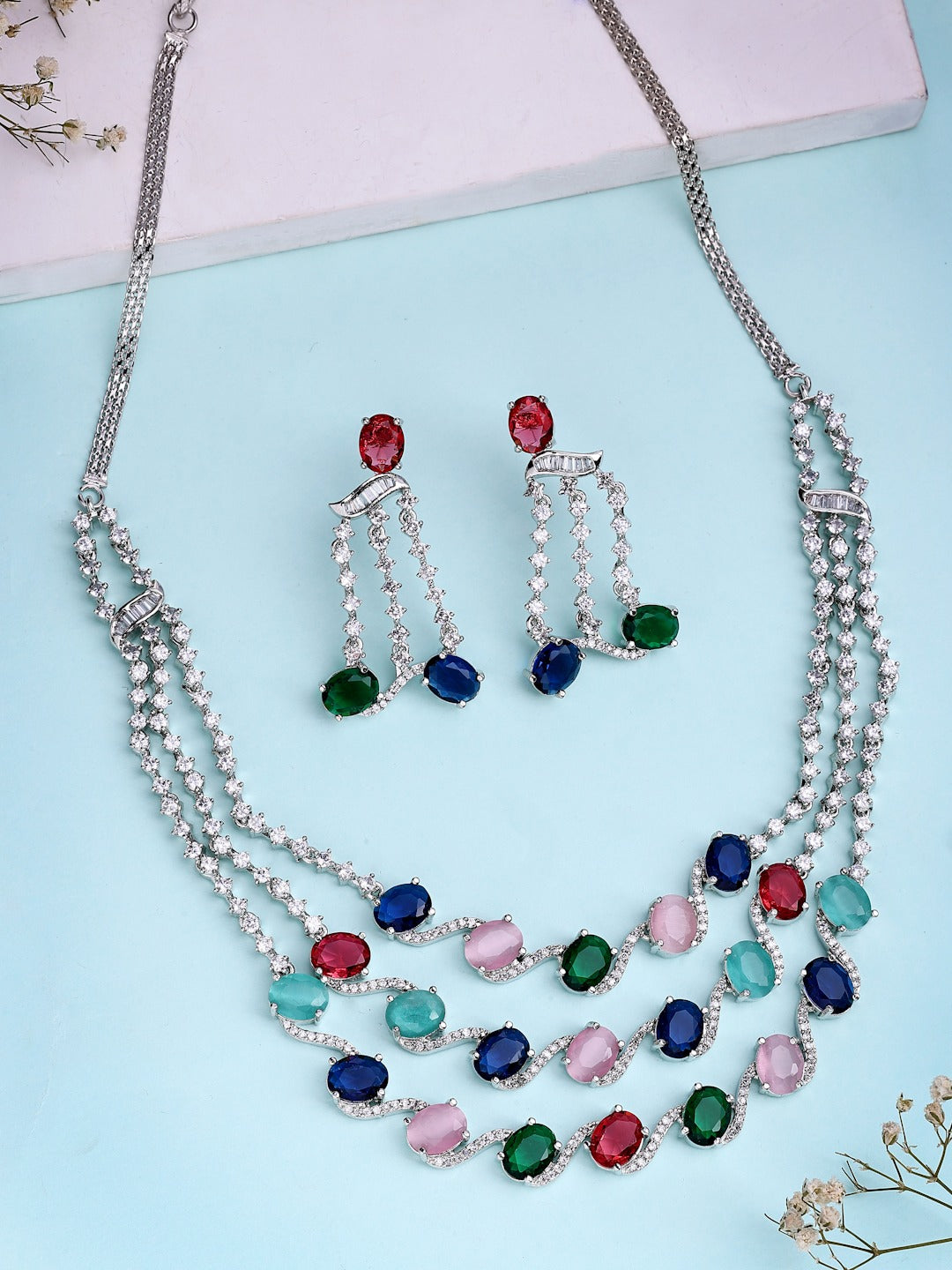Western Flair: Zircon Necklace Set