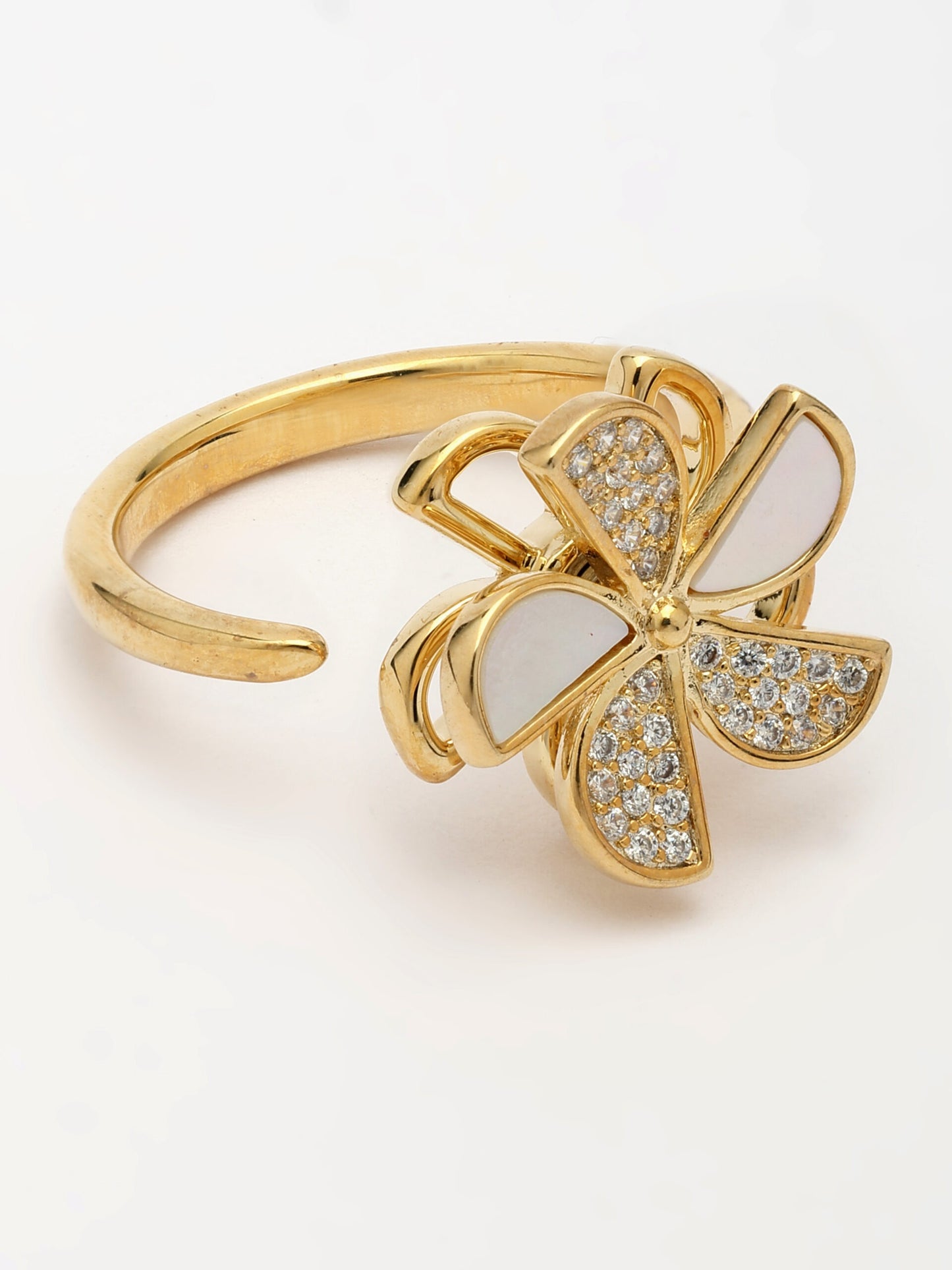 Shell & Zircon Ring