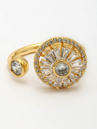 Swirl Design Zircon Ring