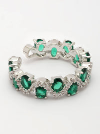 Elegant Emerald & Zircon Gemstone Ring