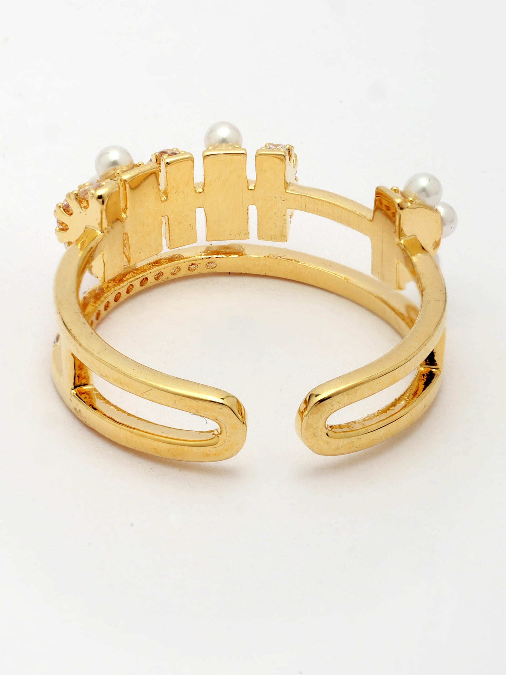Elegant Ring With Zircon & MOP