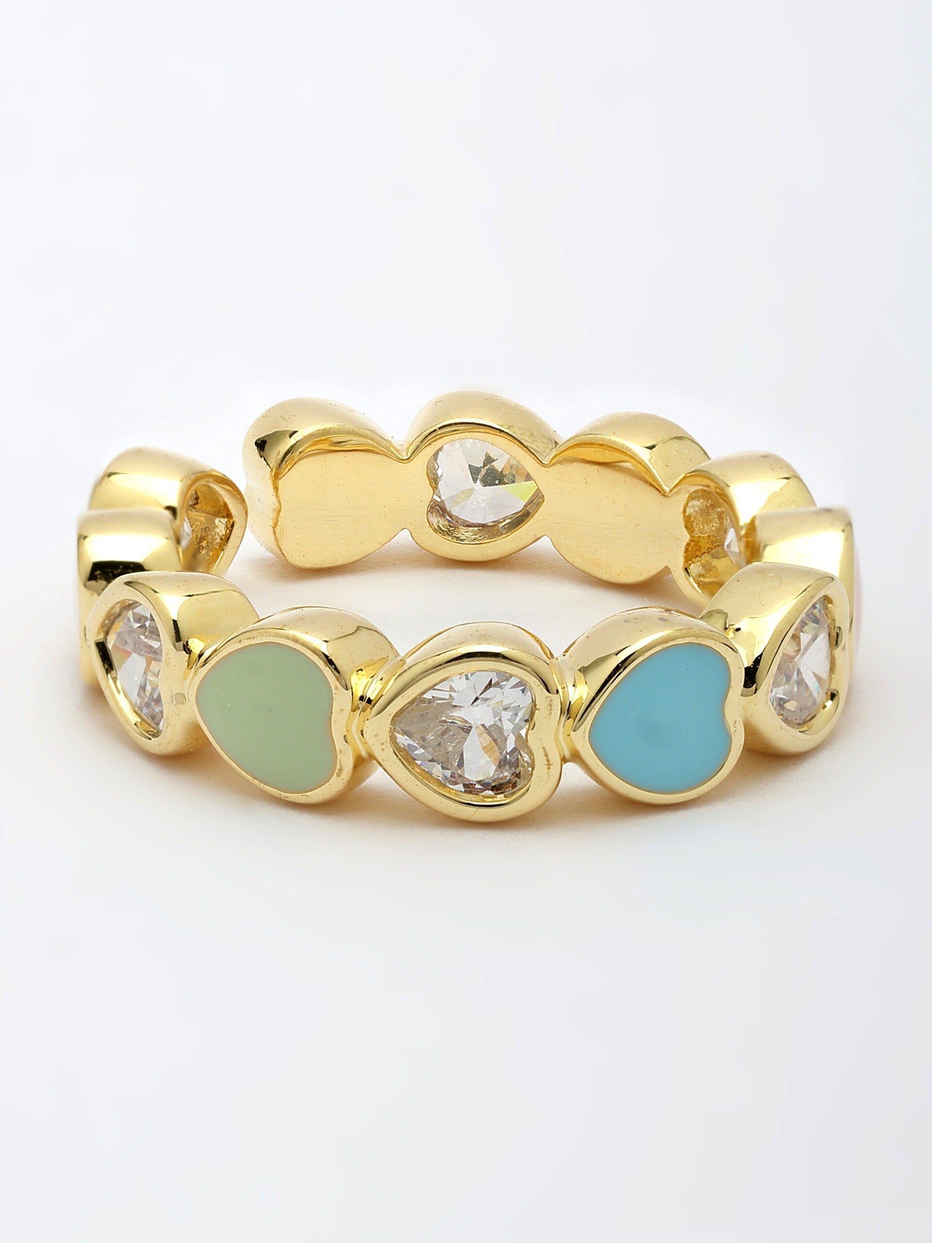 Zircon Ring With Enamel Detailing