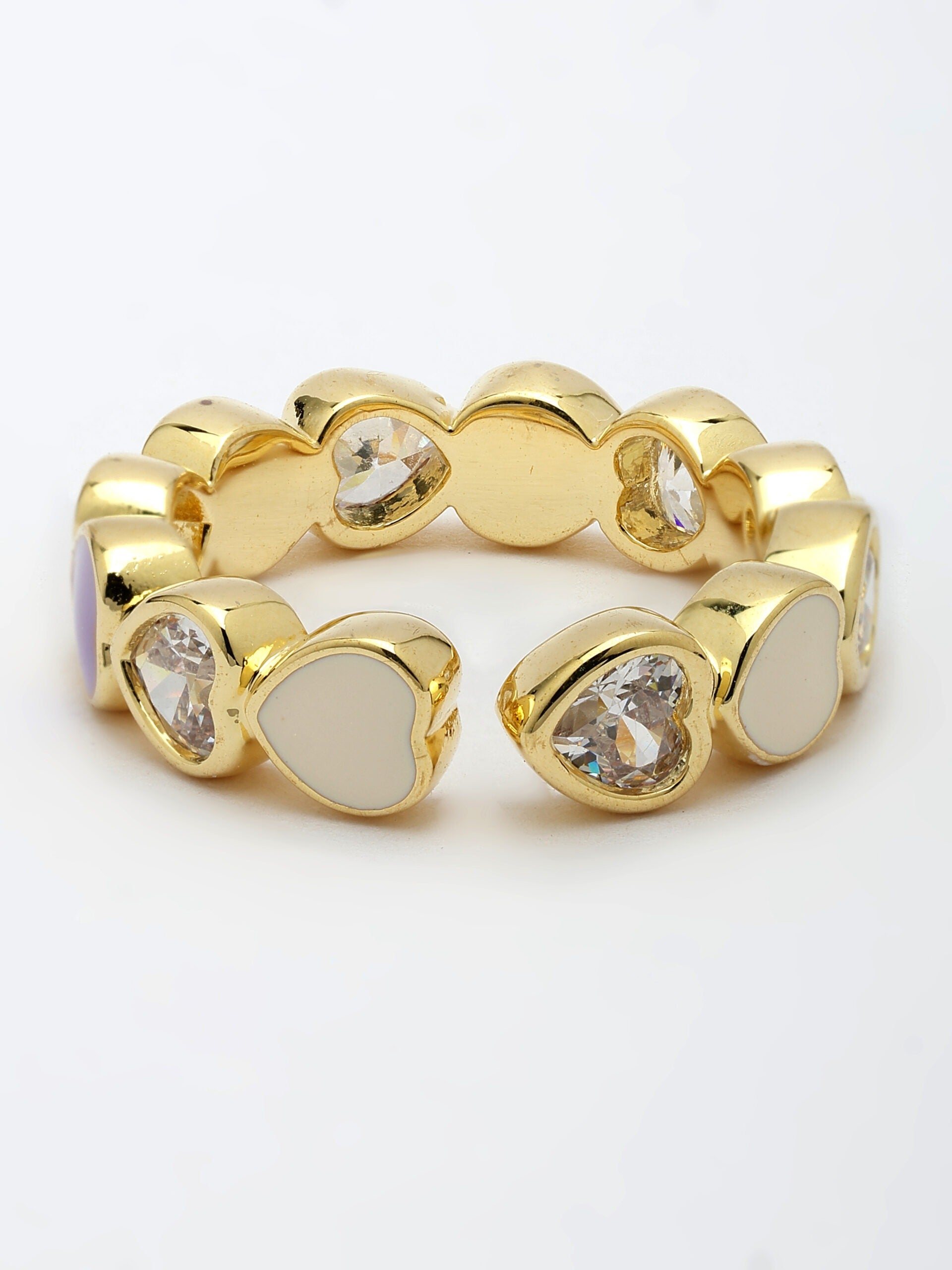 Zircon Ring With Enamel Detailing
