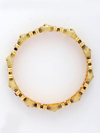 Exquisite Ruby Stone Bangle With Intricate Nakshi Design
