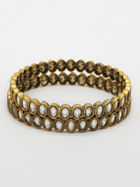 Moissanite Bangle With Antique Polish