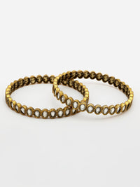 Moissanite Bangle With Antique Polish