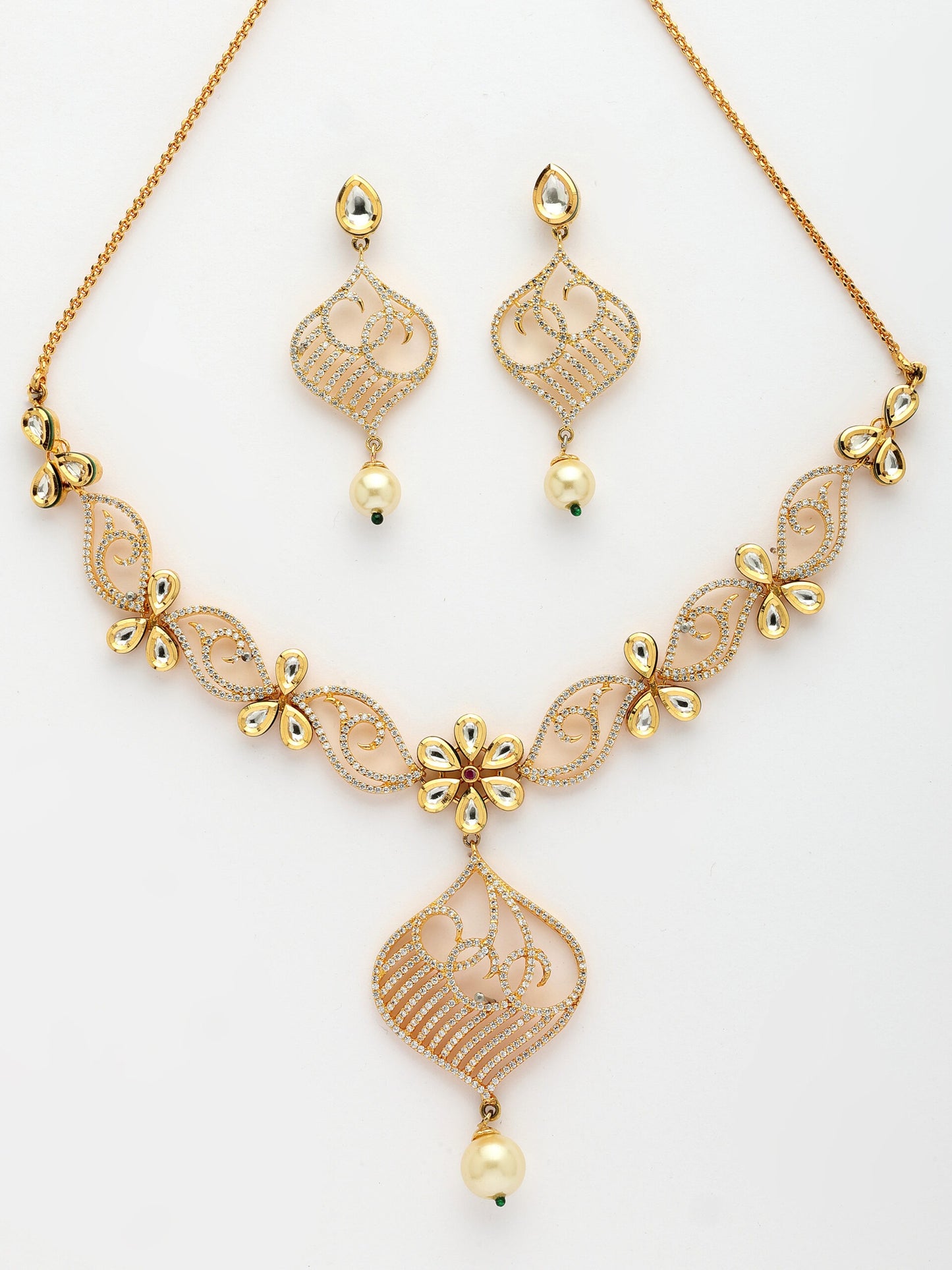Kundan Elegance With MOP & Zircon