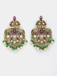 Exquisite Multi-Layer Moissanite, Ruby & Zircon Haaram