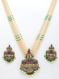 Exquisite Multi-Layer Moissanite, Ruby & Zircon Haaram