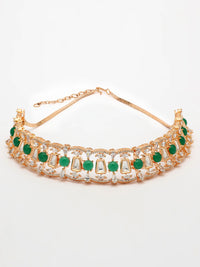 Brilliant Choker Set Adorned With Zircon