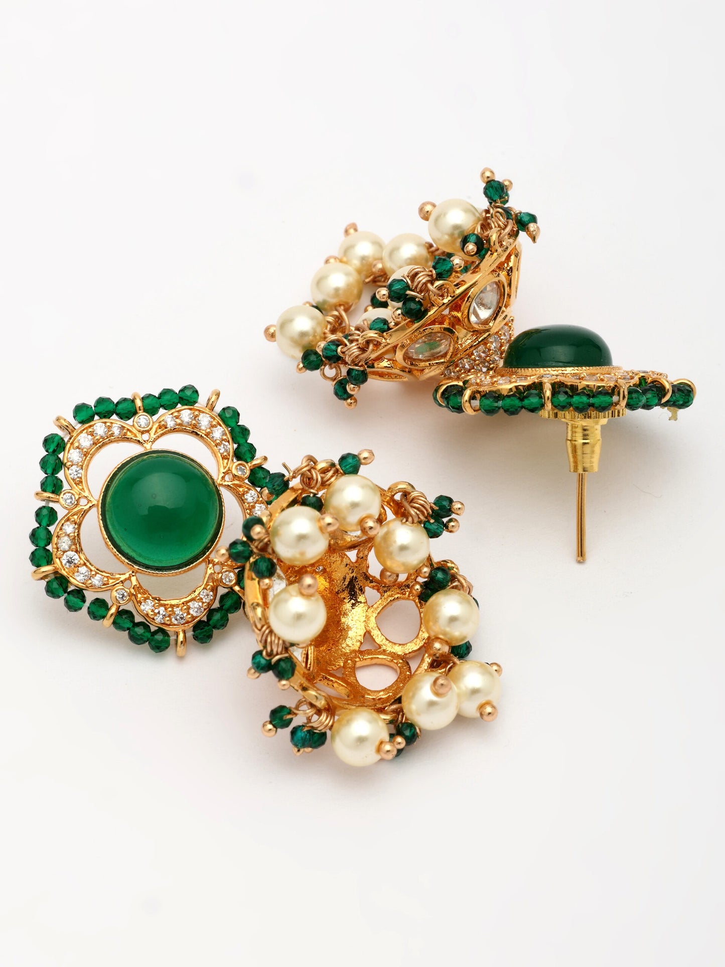 Regal Choker Adorned With Zircon, Beads & Pearls