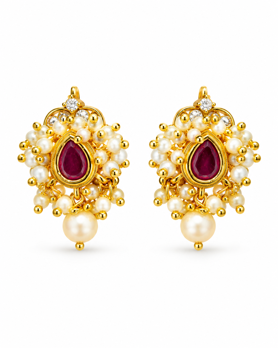 Elegant Pearl Stud Earrings