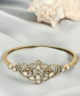 Premium Moissanite and Ruby Kada in High Gold Shine