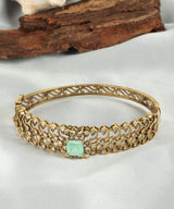 Elegant Gold-Finish Bracelet with Premium Lab-Created Zircon Crystals