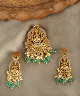 Timeless Ruby–Emerald–Zircon Pendant Set