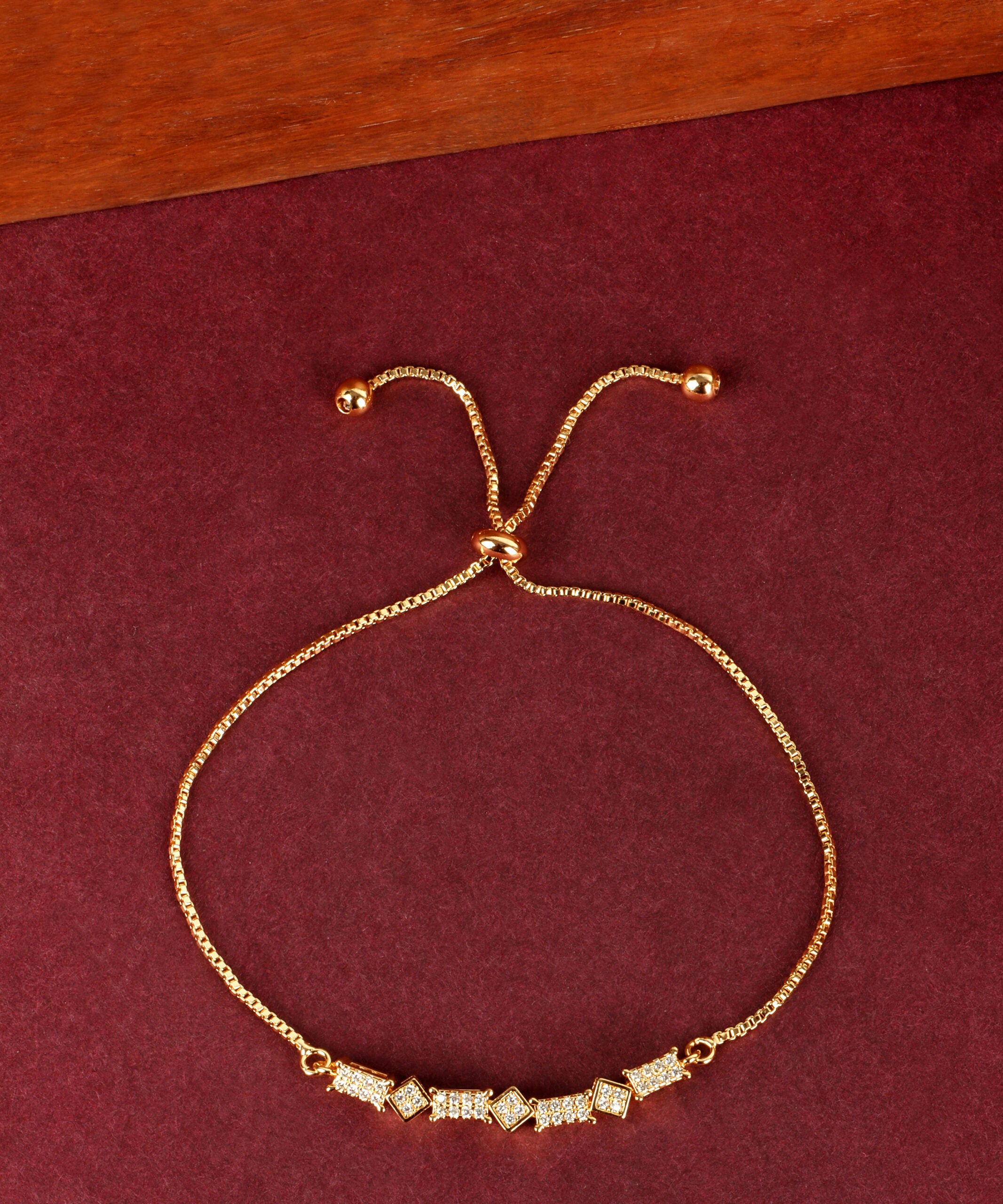Sparkling Zircon Chain Bracelet