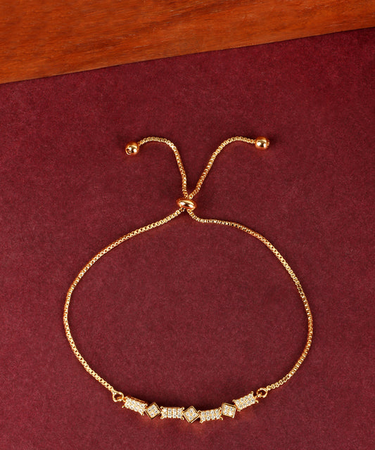Sparkling Zircon Chain Bracelet