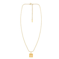 Golden Square Stone Pendant Necklace for Women