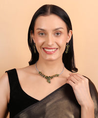 The Brilliance of Perfection — Premium Zircon Necklace | Green