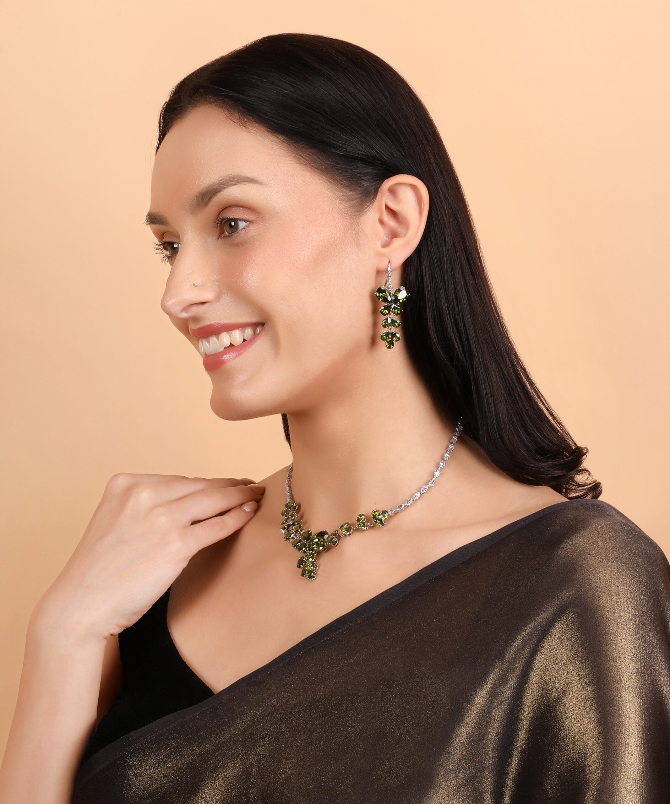 The Brilliance of Perfection — Premium Zircon Necklace | Green