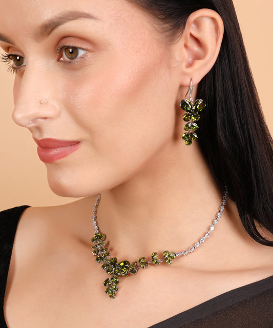 The Brilliance of Perfection — Premium Zircon Necklace | Green