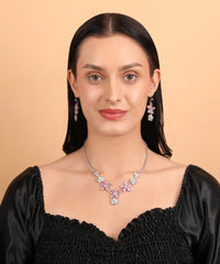The Brilliance of Perfection — Premium Zircon Necklace | Pink