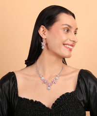 The Brilliance of Perfection — Premium Zircon Necklace | Pink