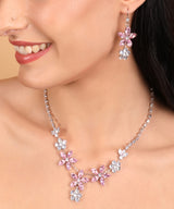 The Brilliance of Perfection — Premium Zircon Necklace | Pink