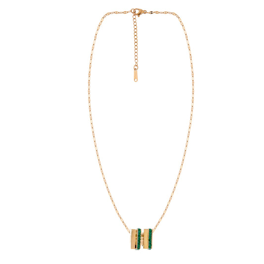 Rose Gold Emerald Shine Necklace